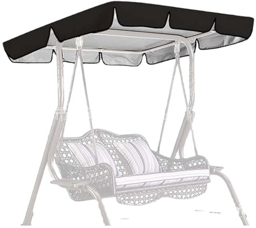 Garden Replacement Summer Swing Canopy Cover Water Resistant For Seat Hammock Great for Sun Shade Durable UV Resistant Waterproof Outdoor Swing Roof Spare Cover