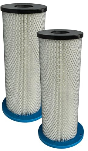 vhbw 2x filtro compatibile con Pullman Ermator S2800, Ermator S26, Ermator S1400, Ermator S26 Cutter aspirapolvere - filtro HEPA bianco/blu