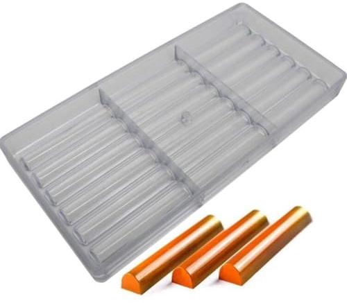 VALINK Dubai Schokoladenriegel, 3D-Form, transparent, Polycarbonat, halbrund, langer Streifen, BPA-frei