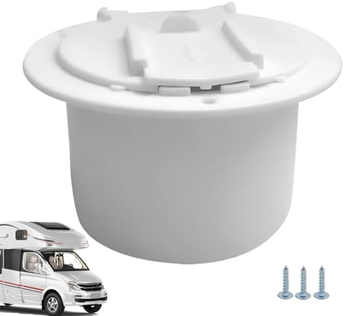 RV-Netzkabelluke | weiße, runde RV-Kabelabdeckung – Kabeldurchführung, Wohnmobil-Zubehör und Türbeschläge für Yacht, Boot, Wohnmobil