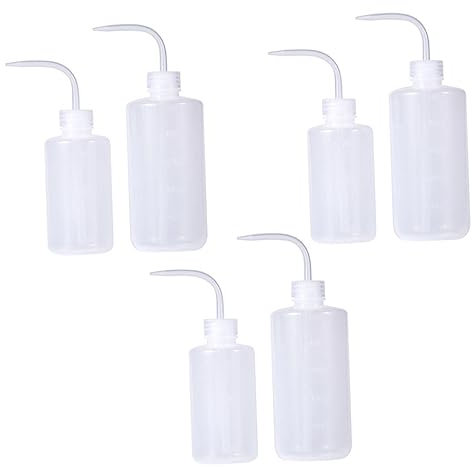 GAROZATION 6stücke Kunststoff Bewässerungsflasche Mit Und Gebogener Spitze Für Sukkulenten Kakteen Und Kleine Töpfe Transparenter Körper Für Füllstandskontrolle Für Innen Und