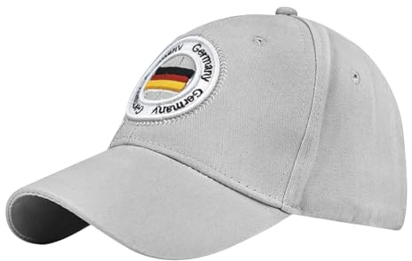 Baseball-Kappe Deutschland Germany Cap Muetze Baumwoll Basecap verstellbare Schirmmütze Hip-Hop Hut Sonnenhut Baseballkappe Sporthut mit Deutschen Flagge