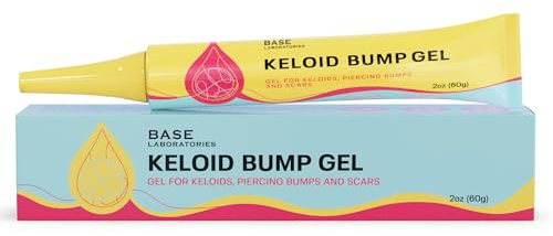 BASE LABORATORIES Keloid Bump Gel - Natural Piercing Bump & Keloid Scar Gel - For all Piercing Scars, Keloids & Bumps - 60g