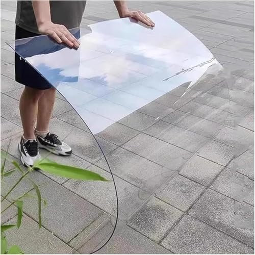 Panneaux de serre en polycarbonate avec revêtement UV - 122 x 500 cm - Idéal pour extérieur, support de plantes, auvent, abris auto, stades, bus, feuilles de rechange pour serre en verre