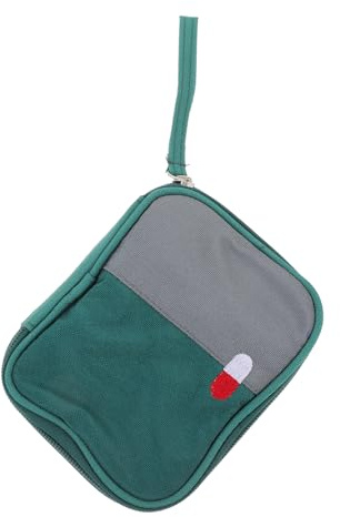 LRXIYODE Erste Hilfe Tasche Klein Aus Oxford Stoff Mit Großem Volumen Reißverschluss Medizintasche Für Haushalt Reisen Und Camping Doppelseitige Aufbewahrung Für Medikamente