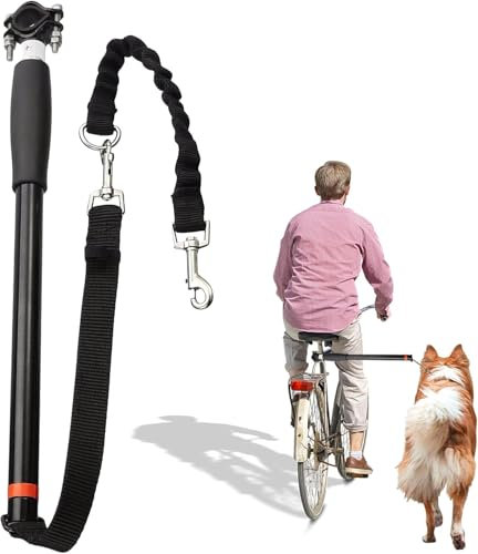 Fahrradleine für Hunde, Fahrradleine Hund Mit Inbusschlüssel, Abnehmbar HäNde Frei Fahrrad-Hundeleine, Fahrrad Hundeleine für Gassigehen,Laufen,Draußen,Elastisches Band-Design