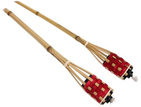 TOPPERFUN 2piezas De Bambú para Exteriores Jardín De Aceite Hechas Mano Decoración De Fiesta