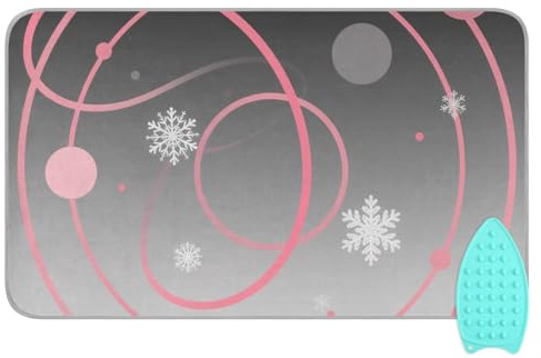 Arte astratta rotonda grigio resistente al calore asse da stiro copertura e pad con supporto in ferro in silicone resistente al calore asse da stiro pad per rondella almohadilla para planchar 121,9 x