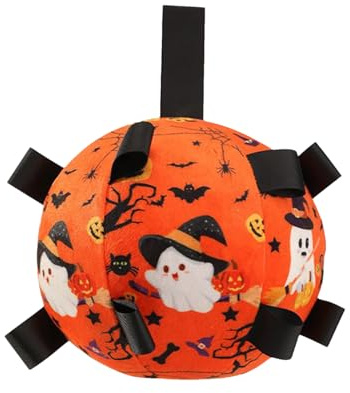 Hundebälle – Halloween-Fußball für Welpen, aggressives Kauen, interaktives Spielzeug für Training, Jagd, Zahnen, Jagd, Langeweile, Linderung von Langeweile