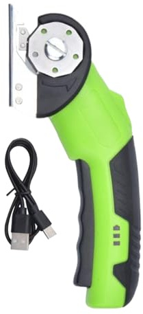 Mihauuke Elektrische Schere | Teppichschneider Mit Sicherheitssperre Und LED Beleuchtung | Ergonomische Elektroschere für Karton Garage Handwerk Leder Holzverarbeitung Küche Teppiche - Schneidwerkzeug