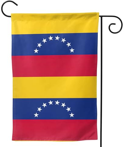 Bandera de Venezuela banderas de jardín de temporada para exteriores, banderas duraderas de doble cara para decoración navideña de patio