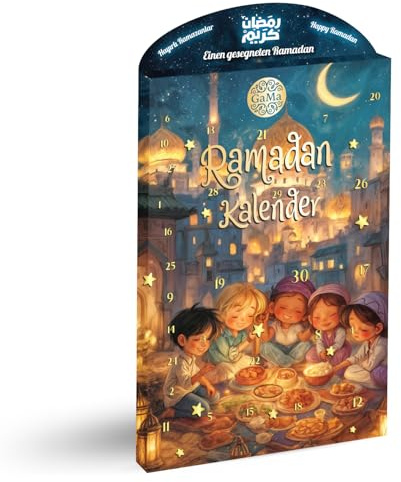 Ramadan-Kalender 2026 | 30-Tage-Countdown-Kalender für Kinder und Erwachsene | Zum Befüllen mit Süßigkeiten und Keksen – 220 g