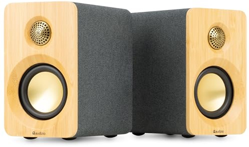 Audizio KS16 Altavoces HiFi Activos 100W Bluetooth, Color bambú