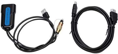 Plyisty ARC Audio Extractor, HDMI ARC Till Optisk Adapter med 192KHz 24bit & Dolby DTS 5.1, Toslink Converter för Home Theater Soundbar HDTV