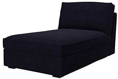 Soferia Überzug Kompatibel Mit KIVIK Recamiere Bezug Schonbezug Chaiselongue-Bezug Husse Kratzfest Hydrophobie Allergenfrei Elegance Schwarz