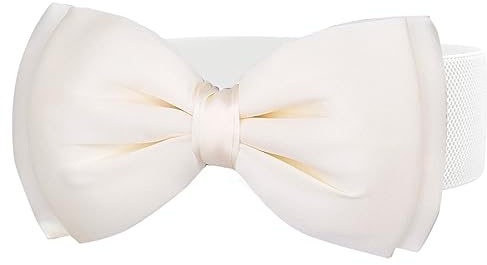 TeeYee Damen Mädchen Gürtel Klassische Retro Schleife Elastische Tailleband | Breiter Stretchy Waist Belt