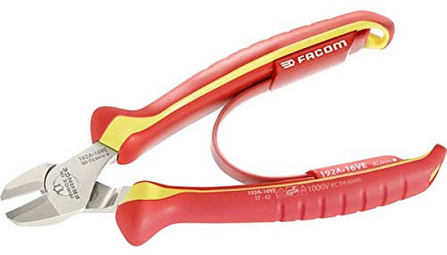Facom 192A.18VE High Performance Diagonal Cutting Pliers 180 mm Insulated 1000 Volts
