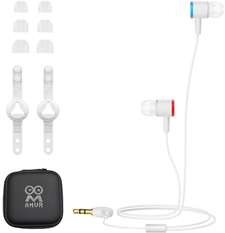 AMVR Noise Isolating Earbuds-Ohrhörer für Pico 4, Speziell für Quest 2 VR-Headset, mit Kopfhörer-Silikonhaltern (Weiß)