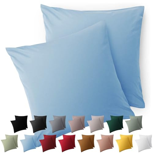 Blumtal Funda de Almohada 65 x 65, 2 Unidades - Fundas de Almohada con certificación Oeko-Tex 100% Microfibra Extra Suave y aptas para la Lavadora - Funda de Almohada 65 x 65 Azul