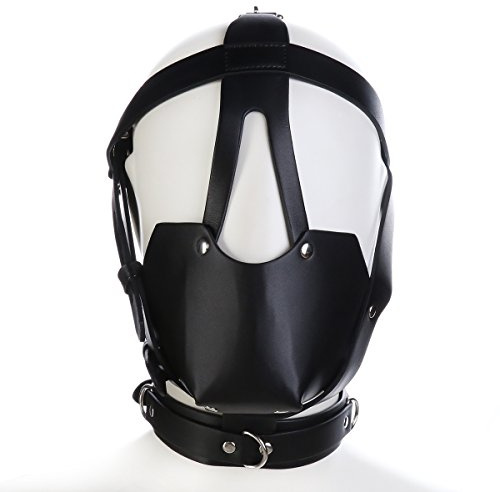OnundOn Halloween Leder Maske mit Ball Kopfmaske Kostüm Party Hood Karneval Maske
