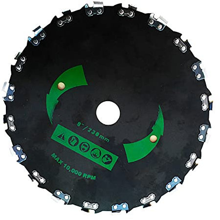 20T 9 Pouces Lame de Tondeuse À Gazon, 20 Dents 9(230Mm) Lame de Roue de Sciage en Acier Arbuste Bois de Bambou Lame de Scie Électrique Trou de 1 Pouce, pour Tondeuses À Gazon Coupe-Fil
