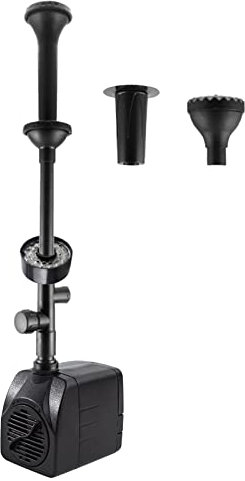 Fontaine De Jardin Extérieur Cascade, Pompe Pour Bassin De Jardin 2000l/h 25W, Mini Pompe À Eau Plongée Électrique, Pompe Aquarium Réglable Led, Abreuvoir Pour Oiseaux (avec lumière)