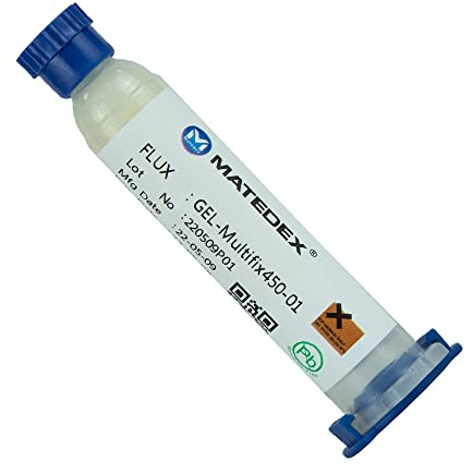 CYBERNOVA Flux-Gel Multifix 450-01 No-Clean, klebriges Flussmittelhalogenidfrei (mit Kolben und Dosierspitze) (10 g)