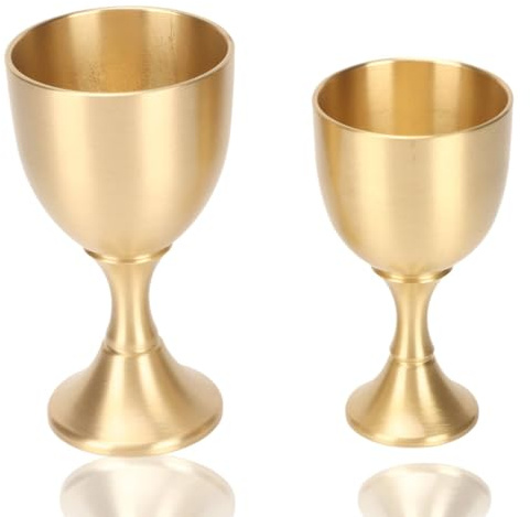 HERCHR 2 Stück Vintage Kelch Kelch, Gold Weinkelch Weinbecher Für Hochzeit, Weihnachten, Partydekoration
