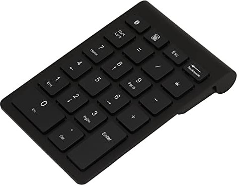 KOSDFOGE Bluetooth-Nummernblock, BT304 22 Tasten, Kabellose Nummernblöcke, Kompatibel Mit Bluetooth 5.0, Tragbarer Nummernblock Für Laptop, PC, Desktop(Schwarz)