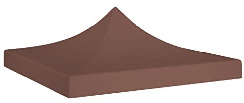 HIGSOSE Partyzelt-Dach 3x3 m Braun 270 g/m² Ersatzdach Pavillon Pavillon Zubehör Pavillondach Wasserdicht Stabil Winterfest Dach für Pavillon Gartenpavillon Abdeckung