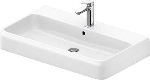 Duravit Qatego Aufsatzwaschtisch, 800x470mm, mit Überlauf, Unterseite glasiert und geschliffen, 2382802027, Farbe: Weiß