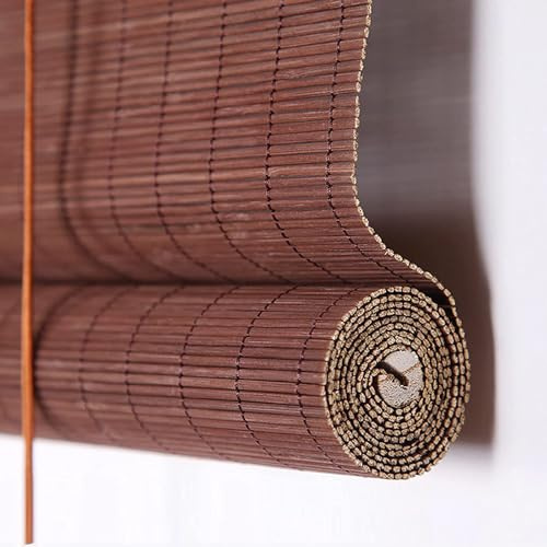 Sh000ad Tenda a Rullo Oscurante in bambù,Tapparella Avvolgibile retrò per Interni/Esterni,Veneziane per Finestre,Cortina Termica Protezione UV,Personalizza,Larghezza x Altezza (100cm x 100cm)