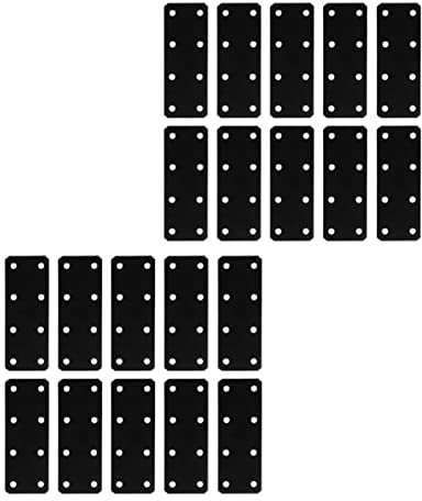 BELLIFFY Flache Gerade Klammern Klammer 38 X 100 Mm Befestigungsklammer Aus Eisenplatte 20 Stück Kein Schraubenvorsprung-design