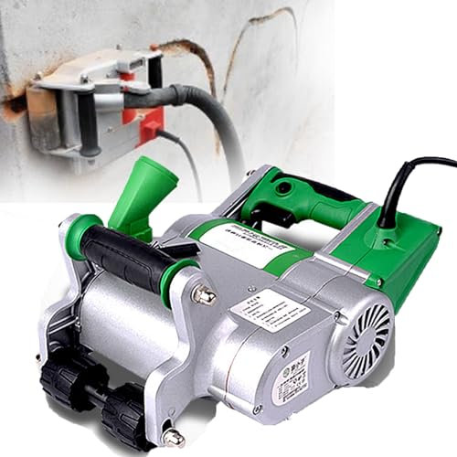 YXFAZPP Electric Wall Chaser, Wall Groove Cutting Machine, 35mm/25mm 1100w Wall Slotting Machine Concrete Wall Cutting Machine With Toolbox, 1600rpm, 20-30mm Grooving (110V)