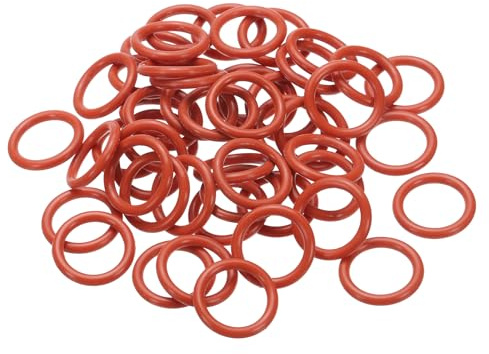 PATIKIL 50 Stück O-Ringe 24 x 18 x 3 mm Dichtungsringe, Nitrilkautschuk Dichtung O Ring Gummidichtung Rund Seal Unterlegscheiben für Wasserhahn Poolpumpe Schnellkupplung Kugelhahn, Rot