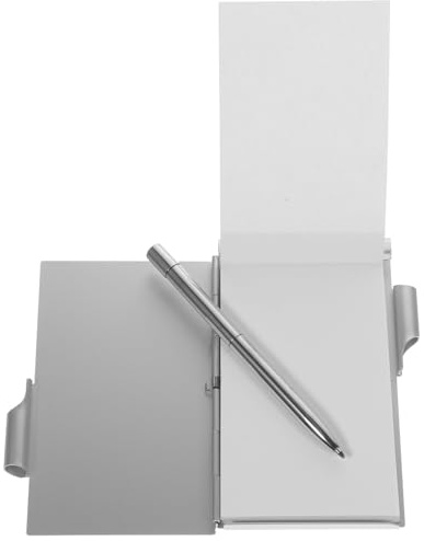 OFFSCH Notizblock Klein Aluminium mit Abreißbaren Seiten Praktisch für To-do-listen und Terminplanung Handliches Büromaterial