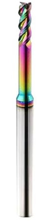 Hartmetall-schaftfräser HRC60 3 Flöte Wolfram Fräser Cnc-fräser Lange Flöte Schaftfräser 1mm 1,5mm 3mm Sieben Farben Für DLC Wendeschneidplatten(D1.0-L10.0-H04)