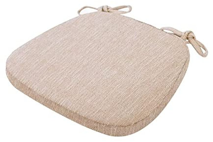 Sitzkissen Stuhlkissen für die Küche, 4er-Set mit Bändern, Stuhlpolster für Esszimmerstühle im Landhausstil, 4,5 cm extra dick, Memory-Schaum, verformt sich nicht, tragbar für lange Verwendu
