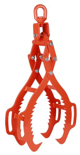 Pinzas de elevación de troncos de 4 garras, pinzas deslizantes de madera de 36 pulgadas, pinzas de leña con diseño de garras de águila, gancho giratorio de 360° para levantar troncos