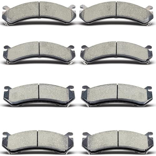 D784 D785 Front Rear Ceramic Brake Pads Set Fit For Chevrolet Avalanche,For Silverado 1500/1500 HD,For Suburban 2500,For GMC Sierra 1500/1500 HD/3500 HD,For Yukon XL 2500,For Hummer H2(8PCS)