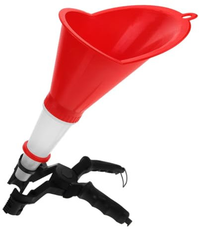 SOLUSTRE Entonnoir à Huile Moteur Multifonctionnel en Plastique Rouge, Forme D'entonnoir, Facile à Nettoyer, pour Voitures et Motos
