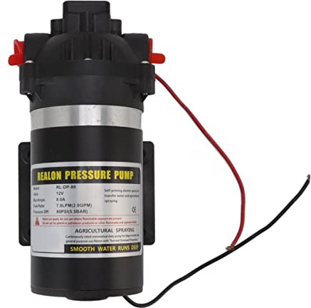 High Pressure Diaphragm Pump 12V DC Self Priming Water Pump with Pressure Protection Switch Large Flow Low Noise Resistant for Water Purifier Spray Machine Liquid Transfer