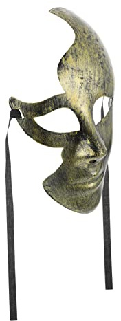 Milisten 2 Halloween Halbgesichtsmasken aus Kunststoff für Partys und Bühne | Hohles Design in Gold, Leicht und Wiederverwendbar, Kreative Dekoration für Festliche Atmosphäre und Kostümauftritte
