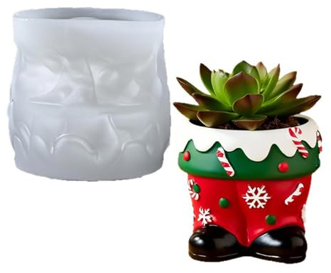 Bota de Navidad de silicona reutilizable para manualidades, cemento, resina, fundición, texturizada, reutilizable, para manualidades