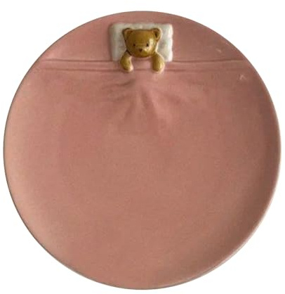 Platos llanos – Plato de cerámica con diseño de oso para servir alimentos, plato redondo y bonito, vajilla decorativa para el hogar, comedor, desayuno, almuerzo, postre, cocina, presentación de