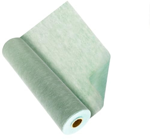 Tutamaz Fleece bordslöpare, i eukalyptus grön rulle dekoration bordsband födelsedagsdekoration bord bordslöpare pappersrulle för bröllop festligheter dekoration juldag, 25 m x 30 cm