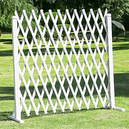 GAONUDAN Recinzione da Giardino in Legno Estensibile, ringhiera Decorativa per Esterni, Diverse Misure (B 110 x 180 cm), Perfetta per Il Giardinaggio e la Privacy.