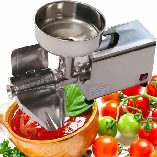 XSDAJSD Presse-Agrumes Professionnel 370 W, Presse-confitures et sauces, passoire à tomates électrique en Acier Inoxydable