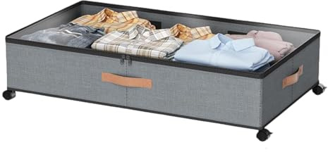 Genérico Almacenamiento Para Bajo La Cama Organizador Grande Con Tapa