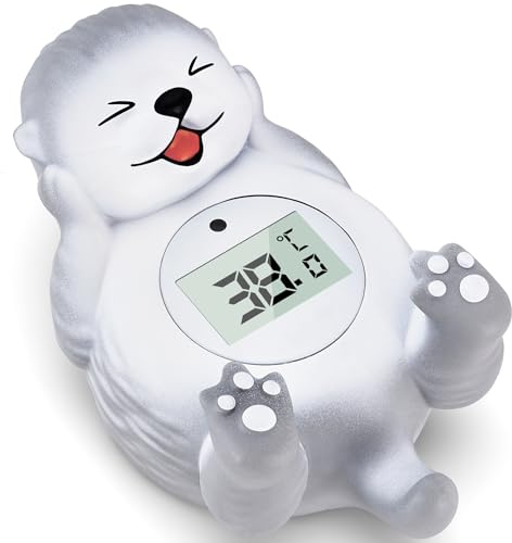 Baby Bath Thermometer Otter – Digital Floating Water Thermometer for Baby Bath with Clear Display & Fast Readings. Accurate & Safe for Newborns and Babies